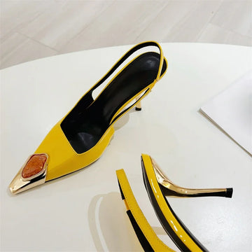 Xajzpa Inlay Diamond Pointed Toe Women Pumps Sexy Thin High Heels Banquet Wedding Stripper Female Shoes